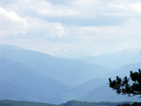 Адыгея - Снежные вершины в голубой дымке